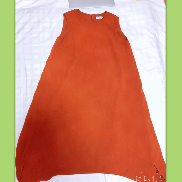 Sense of Place Japan Tokyo style Orange Midi Dress - Picture 5 of 5